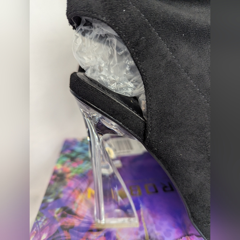 Cape Robbin Cally Round Toe Clear Block High Heels Size 8 - Picture 7 of 9